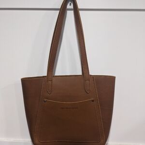 Elegant Brown Leather Tote Bag